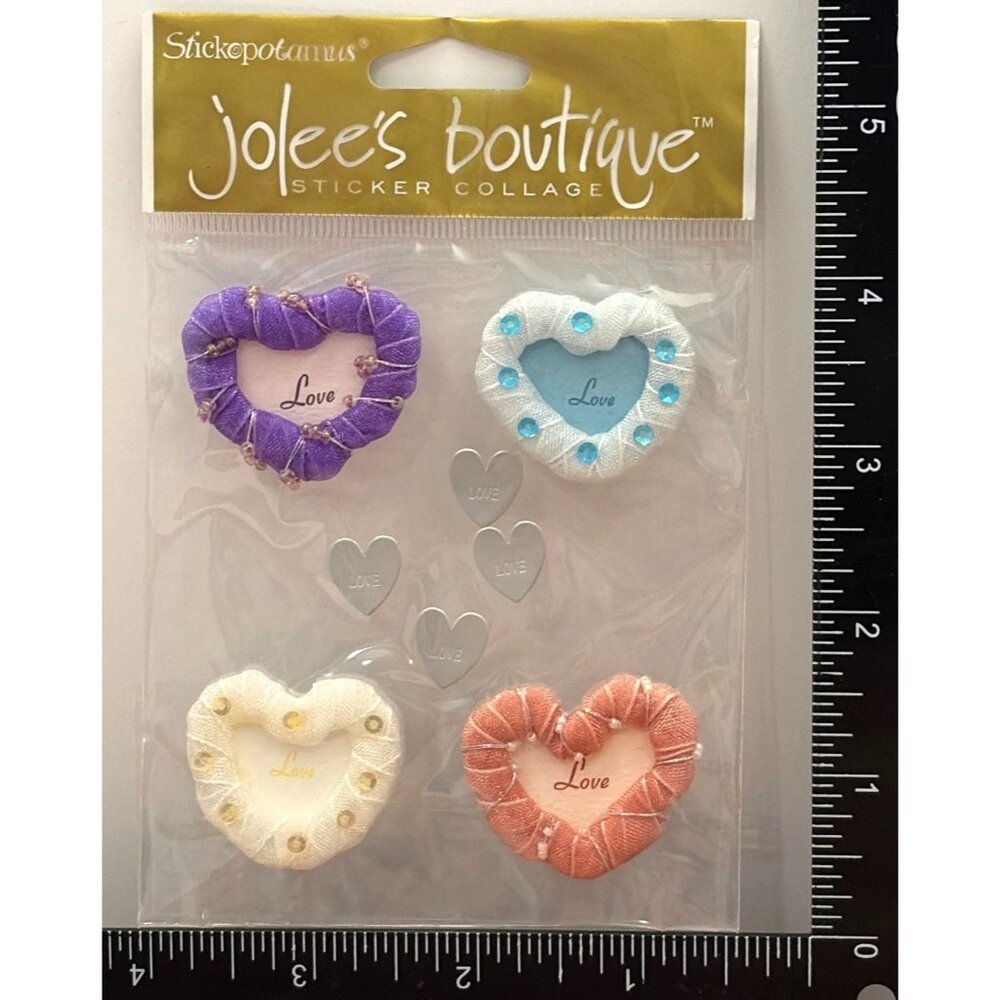 JOLEES BOUTIQUE BY STICKO SPJC036 PASTEL HEARTS VALENTINES DAY WEDDING LOVE